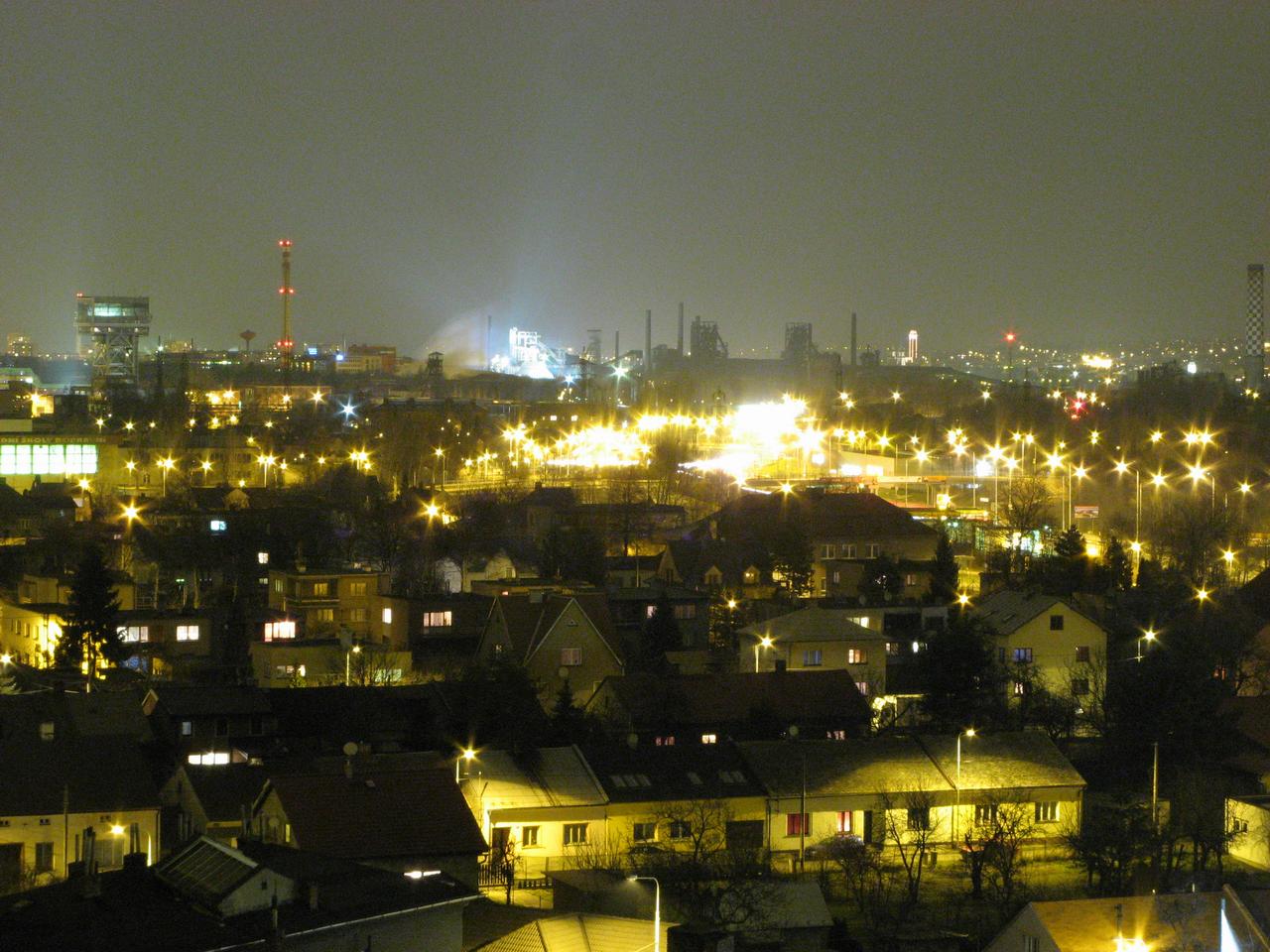 Ostrava at night